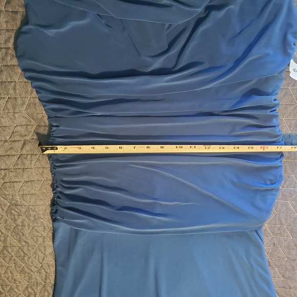 NEW Dressbarn Collection Size 14W Ruched Draped Formal Maxi Dress *TINY FLAWS* - Picture 11 of 14